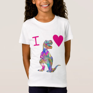 Camiseta Psicodélico T Rex Amor Dinossauros Engraçado Sloga