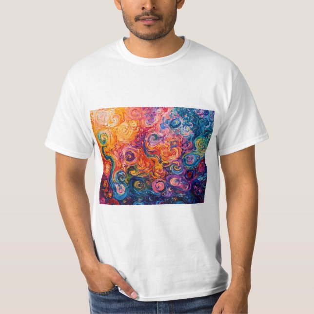 Camiseta Psicodélicos Psicodélicos - Pintura a óleo (Frente)