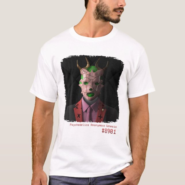 Camiseta Psicodélicos Token Não Fungíveis Genesis Anônima (Frente)