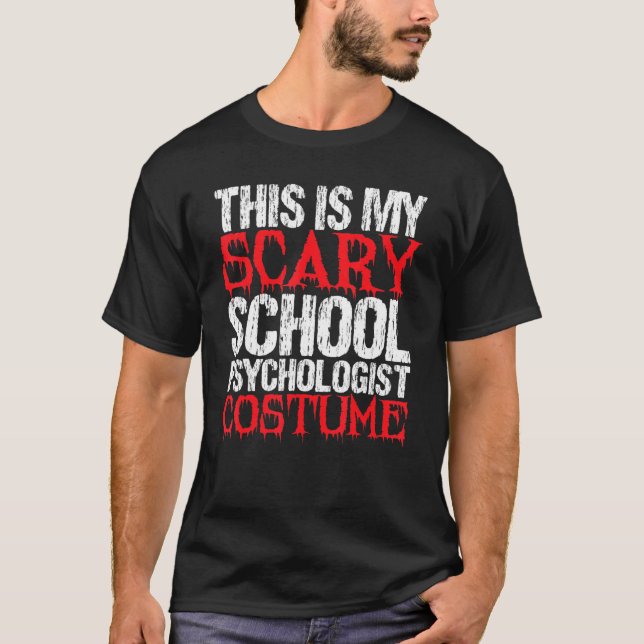 Camiseta Psicóloga da Escola Assustadora do Halloween (Frente)