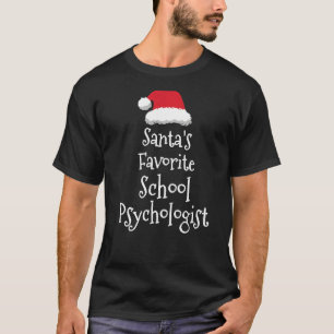 Camiseta Psicóloga Escolar Favorita do Santas Natal