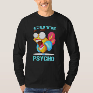 Camiseta Psicologia Bonita Mas Psicopata É Doce Mas Peixe P
