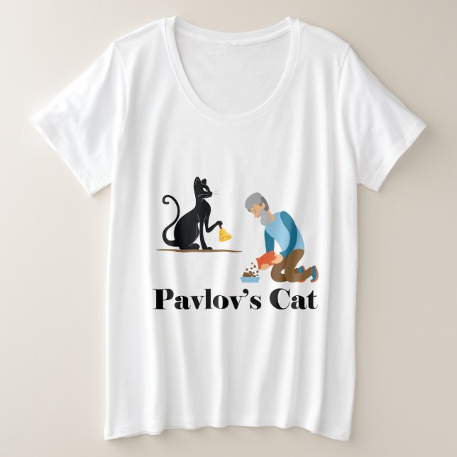 Camiseta Psicologia Gata de Pavlov (Frente do Design)