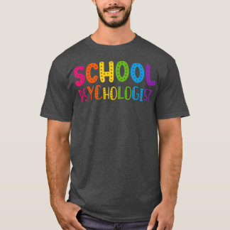 Camiseta Psicólogo Colorido De Volta à equipe escolar