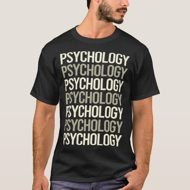 Camiseta Psicólogo de Psicologia de Texto Branco (Frente)