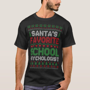 Camiseta Psicólogo Escolar Favorito papais noeis Ugly Chris