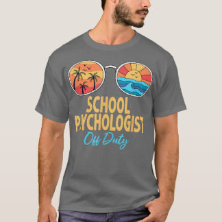 Camiseta Psicólogo Escolar Sem Óculos De Sol De Daqui No Di