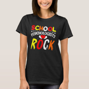Camiseta Psicólogos Escolares Rock Psicology Teacher Study