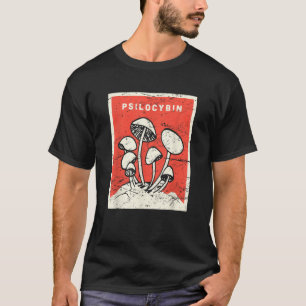 Camiseta Psilocybin T Shirt Retro Psychedelic Magic Mushroo