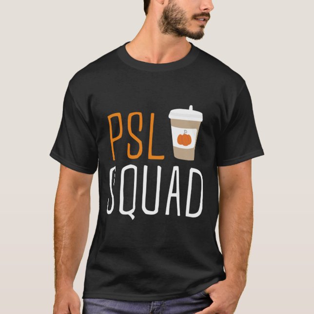 Camiseta PSL Squad Pumpkin Spice Latão Fall Autumn Ha (Frente)