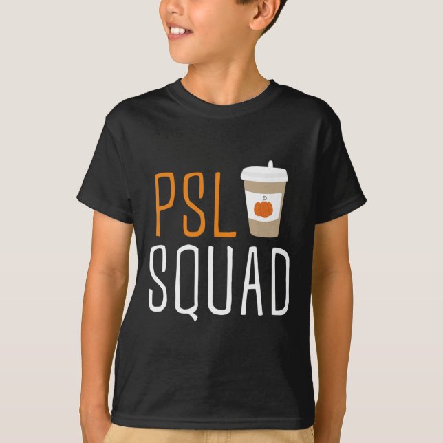 Camiseta PSL Squad Pumpkin Spice Latão Fall Autumn Ha (Frente)