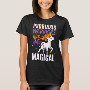 Camiseta Psoriasis Warrior Magical Unicorn Orange E Laven