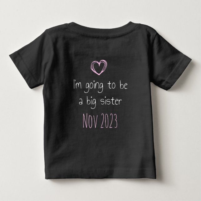 Camiseta psst I have a secret, big sister customizable (Verso)