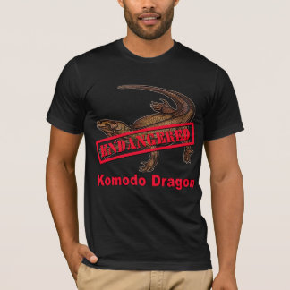 Camiseta psto em perigo do dragão de Komodo