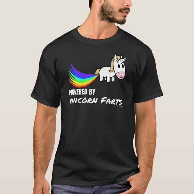 Camiseta Psto pelo unicórnio farts o presente perfeito da (Frente)