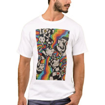 Camiseta Psycadélica Caras Felizes Tristes e Zanga