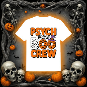 Camiseta Psych Nurse BOO Crew   Halloween RN