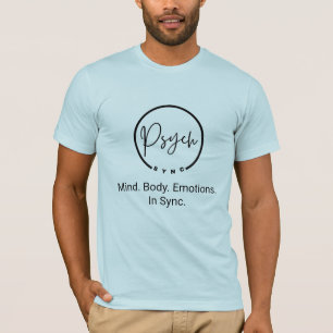 Camiseta Psych Sync: Mente. Corpo. Emoção. Em Sintonia. Cam
