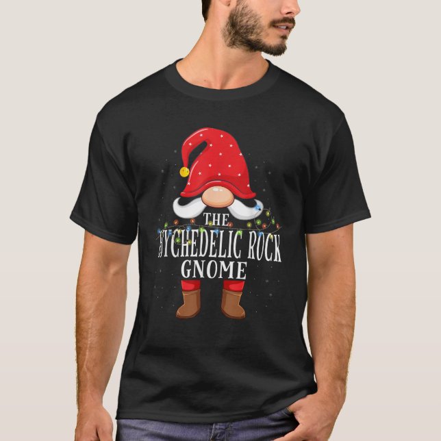 Camiseta Psychedelic rock Gnome Correspondência de Natal Fa (Frente)