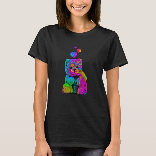 Camiseta Psychedelic Teddy Bear Trippy Colorful Teddy with  (Frente)