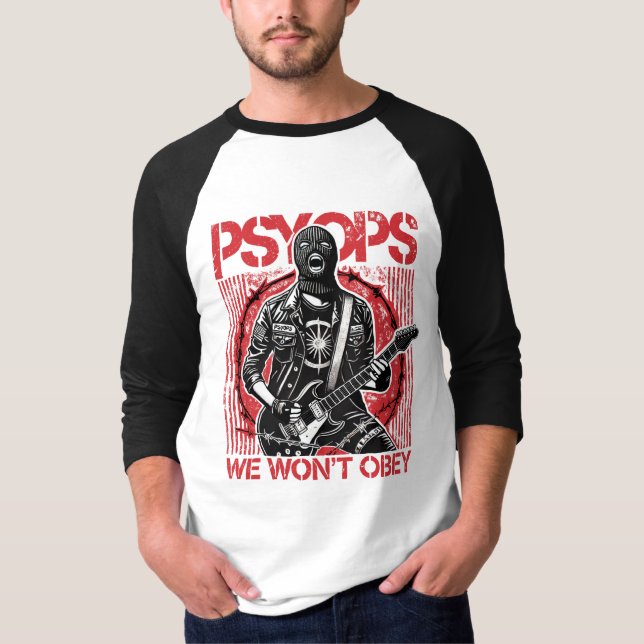 Camiseta PSYOPS raglan tee - vermelho (Frente)