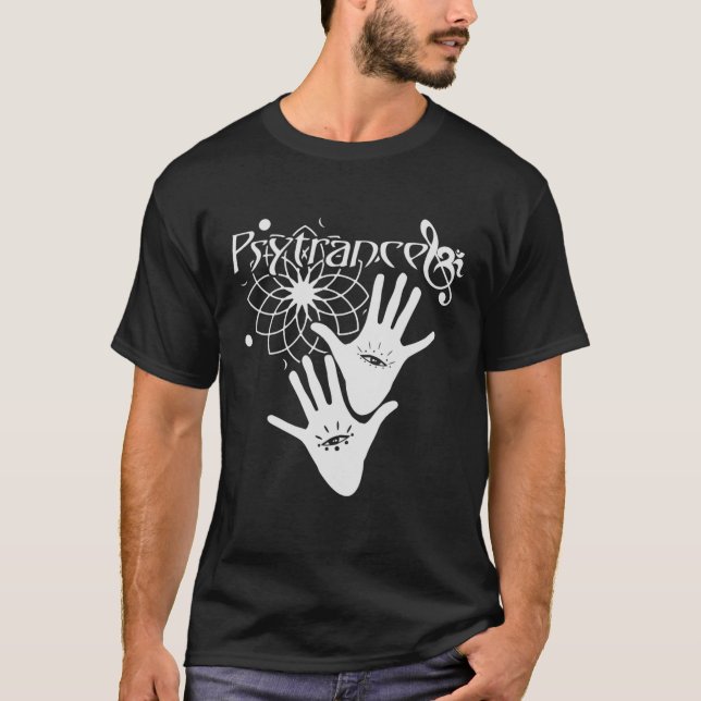 Camiseta Psytrance Goa Psy Techno Rave Raver - Presença do  (Frente)