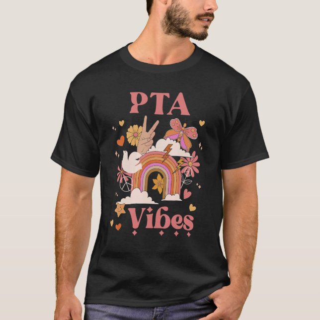Camiseta PTA Vibes Grupo de Professores Pai Volta À Escola (Frente)