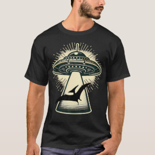 Camiseta Pterodáctilo Seqüestrado Por Ovni Alien - Dinossau