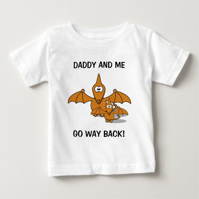 Camiseta Pterodactyl do pai e do bebê (Frente)
