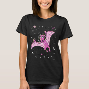 Camiseta Pterodactyl roxo Dinos no espaço