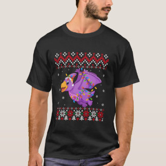 Camiseta Pterodactyl Santa Hat Homens Mulheres Crianças Fún