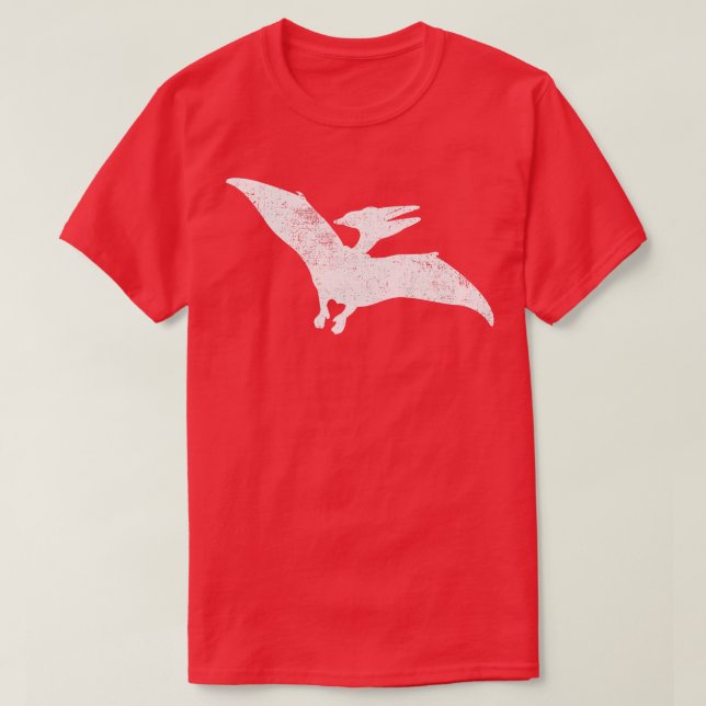 Camiseta Pterodactyl Voando Dinossauro Vintage (Frente do Design)
