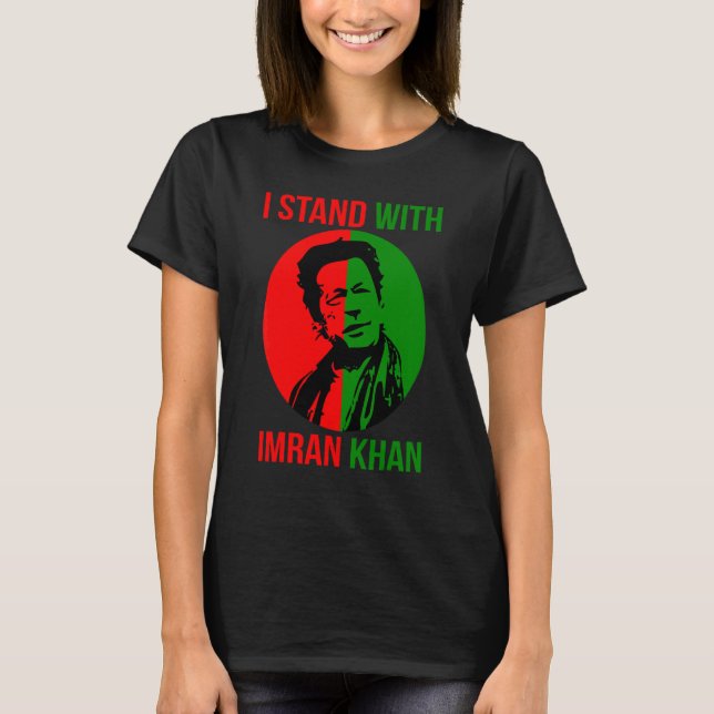 Camiseta Pti Imran Khan I Stand Com Imran Khan Paquistão (Frente)