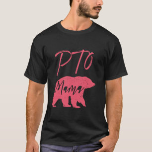Camiseta PTO Mama Bear Design para a Escola Mãe Volunte