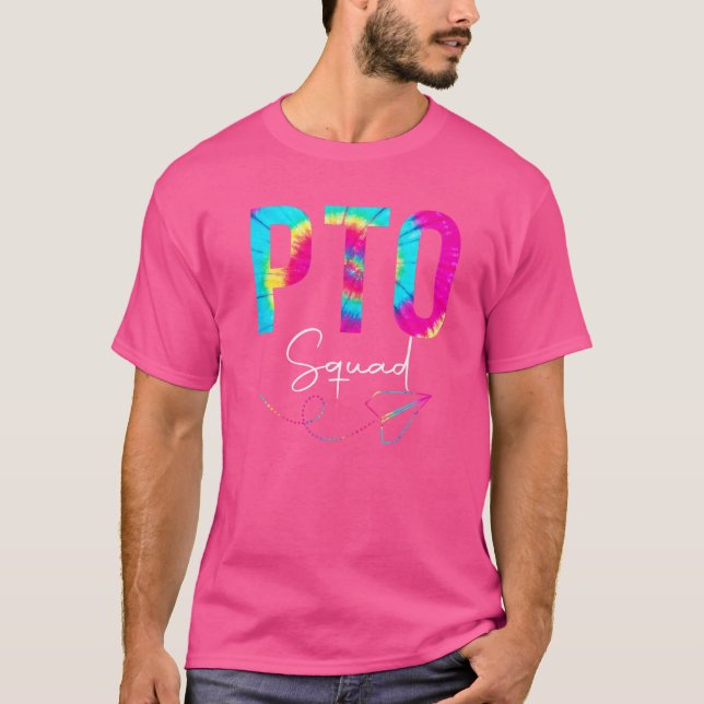 Camiseta Pto Squad Tie Dye De Volta À Escola Mulheres De Go (Frente)