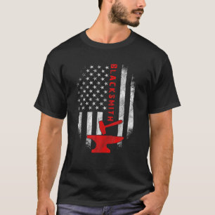 Camiseta Ptriotic Blacksmith - Afastada bandeira americana