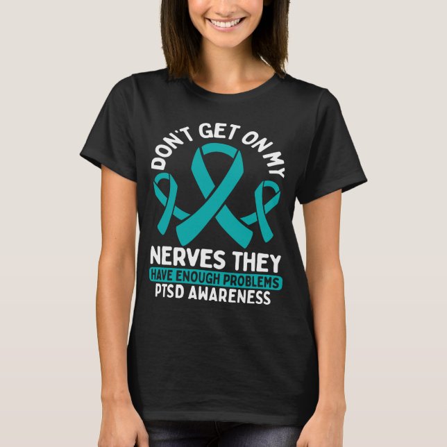 Camiseta PTSD Awareness PTSD Warrior PTSD Survivor Fighter (Frente)
