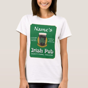 Camiseta Pub Babydoll Tee Personalizado Irlandês