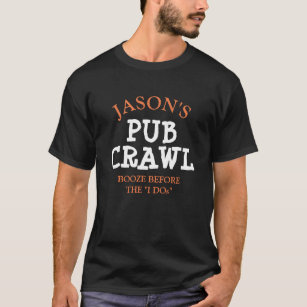 Camiseta Pub Crawl para despedida de solteiro personalizado