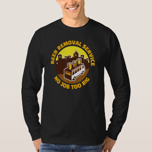 Camiseta Pub do Bebendo do Beer do Serviço de Remoção da Be (Frente)