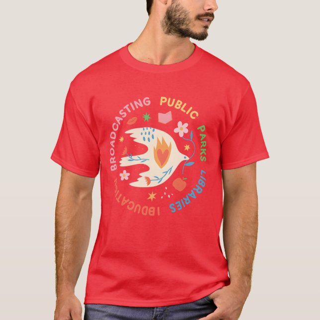Camiseta Public Parks Bibliotecas Educação Broadcasti (Frente)