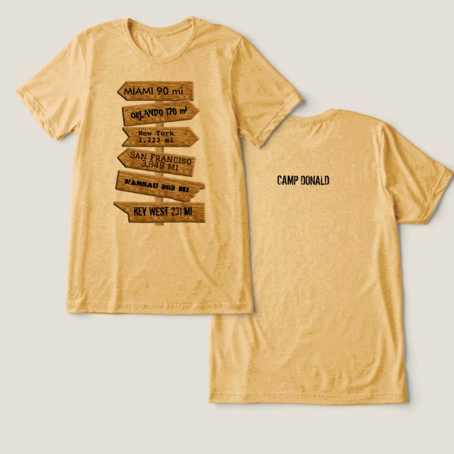 Camiseta Publicação de sinal de estilo "MASH" personalizáve (Design Frente e Verso)