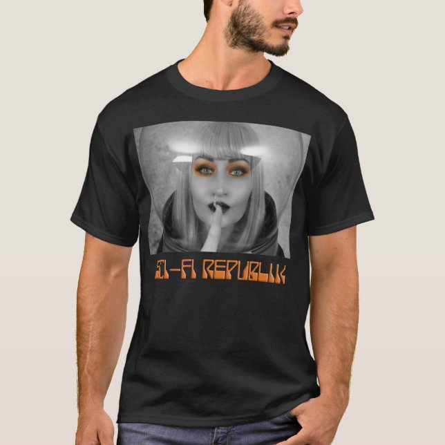 Camiseta Publicação Sci-Fi "Nossos Lábios estão selados" Ar (Frente)
