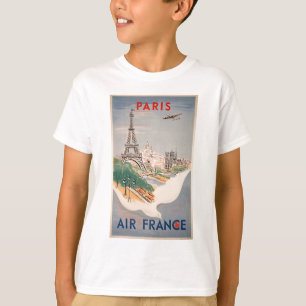 Camiseta Publicidade à Viagem aérea da Torre Eiffel de Pari