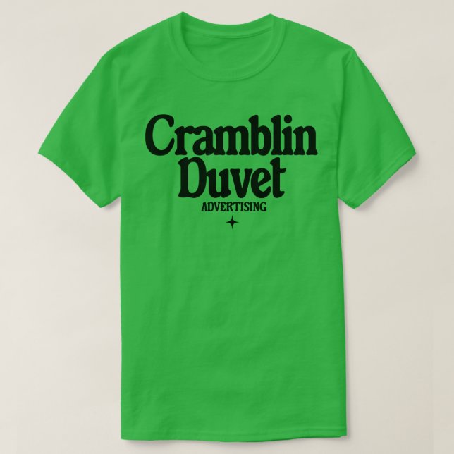 Camiseta Publicidade Cramblin Duvet (Frente do Design)