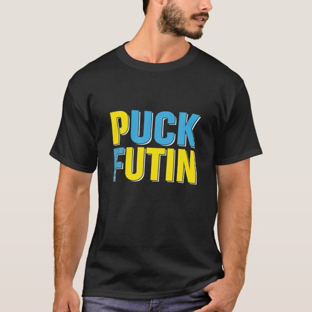 Camiseta Puck Futin Meme I Stand With Ucraniano Lov (Frente)
