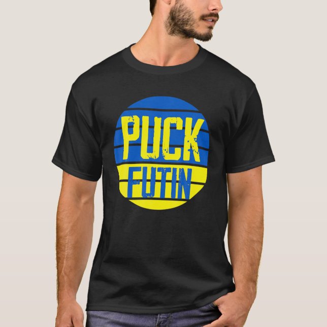 Camiseta Puck Futin Meme I Stand With Ucraniano Lov (Frente)