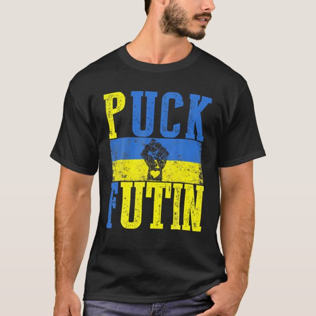 Camiseta Puck Futin Meme I Stand With Ucraniano Lov (Frente)