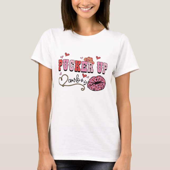 Camiseta Pucker Up Cowboys Womens (Frente)