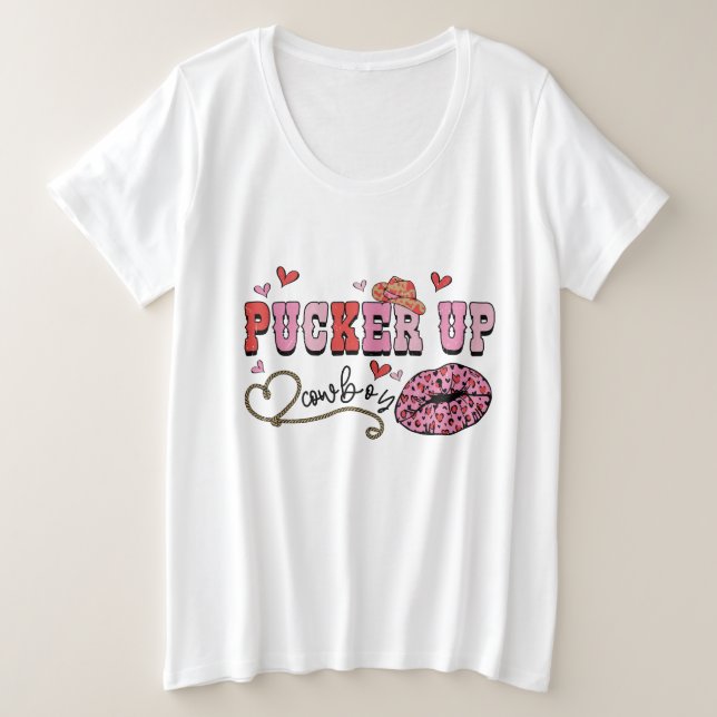 Camiseta Pucker Up Cowboys Womens (Frente do Design)